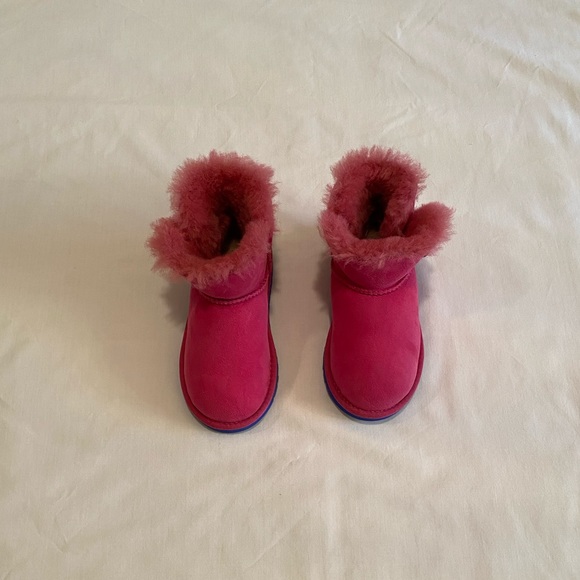 New Pink and Blue UGG Mini Bailey Button Boots - Picture 5 of 11